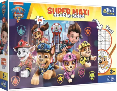 Zdjęcie produktu dla TREFL Puzzle dwustronne Psi Patrol SUPER MAXI 24 elementy