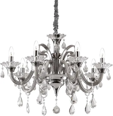 Produktbild von Klassischer Kronleuchter Colossal Metall-Kristall Klar 8 Lichter E14