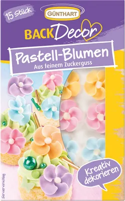 Zdjęcie produktu dla Günthart pastelowe kwiaty cukrowe 20 g