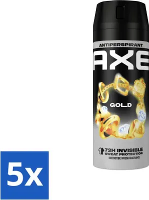 Obrázek produktu pro Ax Antiperspirant Spray Gold 150 ml – výhodné balení – 5 kusů