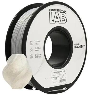 Produktbild von PLA-Filament „Marble Concrete“ von Prof. Lab, 1,75 mm, 1000 g, für 3D-Drucker