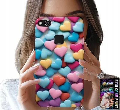 Image de Étui Pour Huawei P10 Lite - Coeurs Colorés Personnalisables