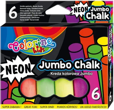 Image de Craie jumbo Colorino NEON 6 couleurs