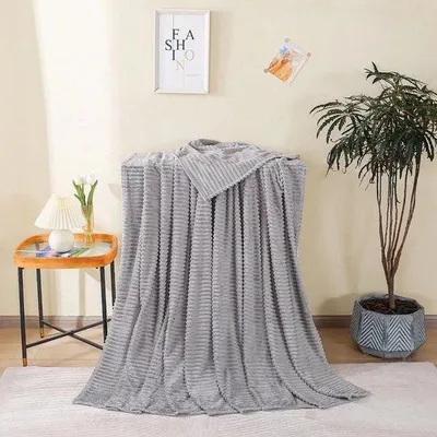 Imagen del producto de Manta Unyqoos® para acurrucarse, 100 x 150 cm, gris: manta suave y cálida para el sofá y la cama, ideal para adultos y niños