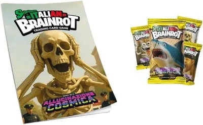 Produktbild von Skifidol Italian Brainrot TCG Beta Serie - Sammelheft (inkl. 1 Pack) + 3 weitere Pack's (1 Pack beinhalten 7 Karten - insgesamt 28 Sammelkarten)