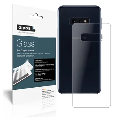 Produktbild von 2x Schutzfolie für Samsung Galaxy S10e Rückseite matt - Anti-Shock 9H Folie dipos Glass Kunststoffglas