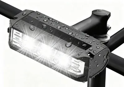 Productafbeelding van LED fietslamp 1700 lumen - Fietslamp met USB-oplaadfunctie - Fietslamp met powerbank - Voorlamp voor mountainbike en racefiets - Waterdichte fietslamp
