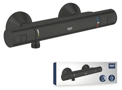 GROHE Precision Start Duscharmatur – Thermostat 38 °C, Wassersparfunktion, Schwa – Produktbild 1