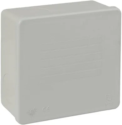 Productafbeelding van Waterdichte Aansluitdoos IP55 GRIJS 100x100x45mm Schokbestendig
