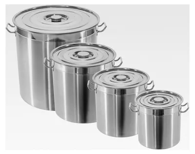 Produktbild von Gastronomie Kochtopf XXL aus Edelstahl in 5 Größen wählbar: 20l, 30l, 45l, 70l, 90l (20L = 30x30cm)