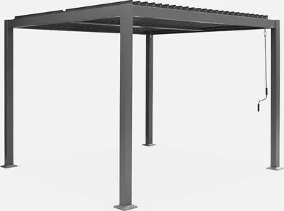 Produktbild von sweeek - Bioklimatische Pergola mit Lamellendach Palace 3x3m  - Anthrazit