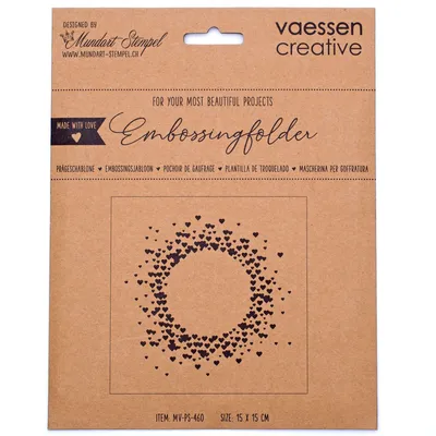 Produktbild von Mundart Stempel - Prägefolder 15 x15cm "Herzkreis"