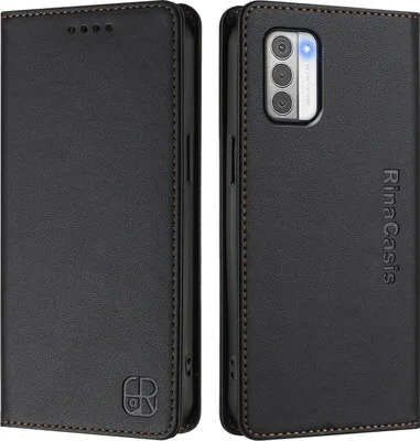 Produktbild von Lederhülle für Nokia G42-G310 Hülle Flip Brieftasche Kartenfächern Ständer Schutzhülle Schwarz
