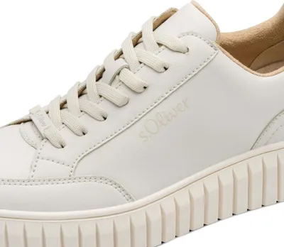 Produktbild von s.Oliver Damen Sneaker Plateau Schnürschuh herausnehmbare Innensohle 5-23645-41, Größe:40 EU, Farbe:Beige
