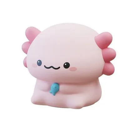 Image de Veilleuse Axolotl LED, veilleuse en forme d'animal, lampe en silicone pour enfants, à intensité variable, lampe de chevet, décoration