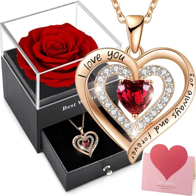 Produktbild von Ewige Rose Konserviert Echt Rosen Handgefertigte Rosenbox Gold