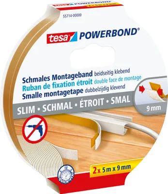 Obrázok produktu pre TESA 55714-00000, montážna páska, Viacfarebný, 5 m, Vnútorný, Plast, Drevo, 9 mm