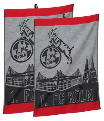 Produktbild von 1. FC Köln Geschirrtuch 2er Set "Skyline"