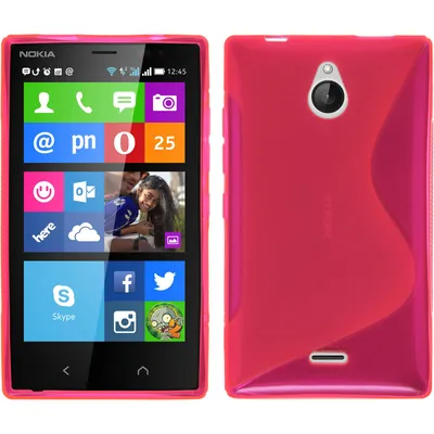 Produktbild von PhoneNatic Case kompatibel mit  Nokia X2 - pink Silikon Hülle S-Style + 2 Schutzfolien