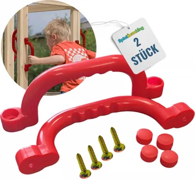 Produktbild von Spielturmking Haltegriffe für Spielturm - Handgriffe FYNN - Sicherheitsgriffe - Klettergriffe aus Kunststoff - Rot 2 Stück 32581-11