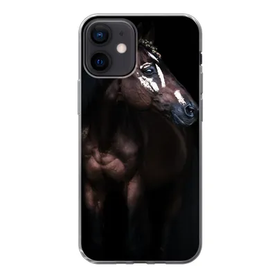 Produktbild von MuchoWow® Handyhülle Schutzhülle Hülle für iPhone 12 Pferd - Flecken - Licht Silikon Softcase Handy Hülle - Schutzhülle