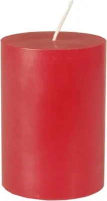 Produktbild von PAPSTAR Stumpenkerze rot, Ø 70 mm, 100% Stearin, durchgefärbt | Banderole (1 Stück)