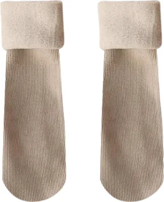 Produktbild von Paar Wintersocken, verdicktes Plüsch-Mittelrohr, hohe Elastizität, rutschfeste Anti-Pilling-Bodensocken, bequeme und warme Schlafsocken