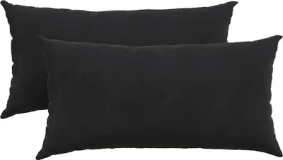 Zdjęcie produktu dla vidaXL Poduszki na sofę, 2 sztuki, czarne, 80 x 40 cm, tkanina sztruksowa