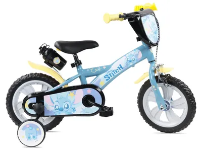 Immagine prodotto di STITCH BOY 12, bicicletta per bambini, bici bambino, adatta a bambini tra i 3 e i 5 anni, per altezza tra 85 e 105 cm, con borraccia e scudo frontale