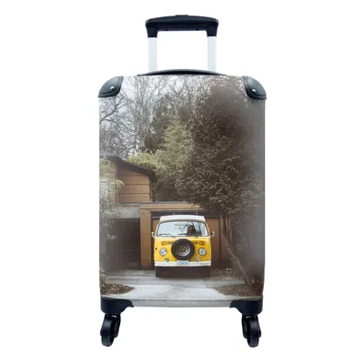 Produktbild von MuchoWow® Koffer Handgepäck Trolley Rollkoffer Kleine Reisekoffer mit 4 Rollen - Auto - Bus - Haus - Cabin Size < 55x40x23 cm & 55x40x20 cm - Fotokoffer - Kabinenkoffer - Boardgepäck - Reise-Box - Reisekoffer - Reisegepäck - Koffer mit Bild - Trolley für Kinder
