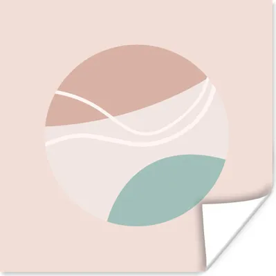 Produktbild von MuchoWow® Poster Sommer - Tennisball - Pastell 75x75 cm - Wand Dekoration