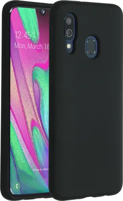 Zdjęcie produktu dla Accezz Liquid Silicone Backcover dla Samsung Galaxy A40 - czarny