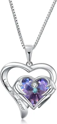 Produktbild von 925 Sterling Silber Herz Anhänger Halskette  - Geschenk für Damen