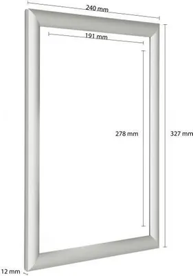 Produktbild von FireProtection-Klapprahmen 25mm Gehrung A4 silber