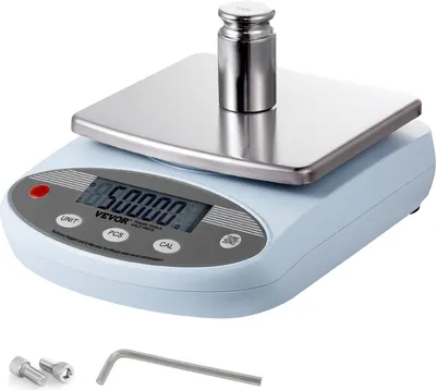 Productafbeelding van VEVOR Analyseweegschaal, laboratoriumweegschaal, precisie: 3000 g x 0,01 g. Nauwkeurige digitale elektronische analyseweegschaal voor keuken, juwelen en industrieel gebruik, weegschaal met 13 eenheidsomrekeningen