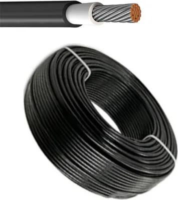 Produktbild von Solarkabel 6mm² Schwarz - 100m - UV-beständig, flexibel, Photovoltaik Kabel, PV Kabel, Solar Anschlusskabel für Solarpanel, Wechselrichter & Laderegler - langlebig