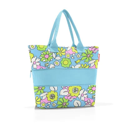 Produktbild von reisenthel shopper e1, Einkaufstasche, Tragetasche, Tasche, Polyestergewebe, Florist Lagoon, 12 L, RJ4087