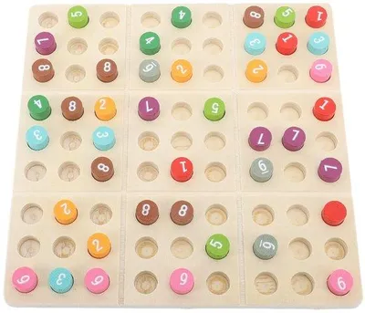 Obrázek produktu pro Dřevěná sudoku deska pro děti od 6 let