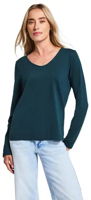 Produktbild von Street One Langarmshirt in Unifarbe Tide Blue 34