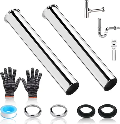 Obrázek produktu pro Sifony pro odpadové potrubí - Univerzální - 200 mm - Sifony - Nerezová ocel - 2 kusy