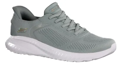 Zdjęcie produktu dla Skechers sneakersy damskie SKECHERS SLIP-INS BOBS SPORT Sage-green-white, Kolor:zielony, Rozmiar UE:43