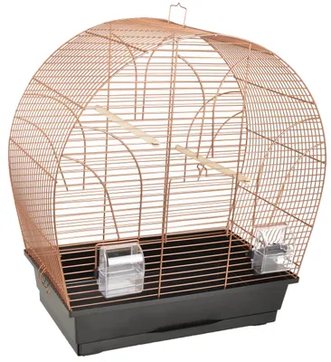Produktbild von Flamingo Vogelkäfig – Voliere Vögel – Sittichkäfig Saga Kupfer/Schwarz – 51×28×5