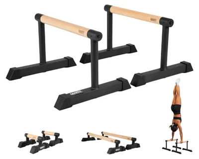 Obrázok produktu pre Parallettes 2.0 s 38 mm rukoväťami - Stabilné dip bary - Calisthenics - Silový tréning