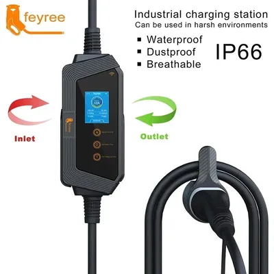Productafbeelding van Mobiele laadkabel voor elektrische auto - 7 kW - 5 meter - Type 2 - Wi-Fi app