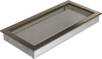 Zdjęcie produktu dla Kratka wentylacyjna kominkowa 22x45 czarno-złota