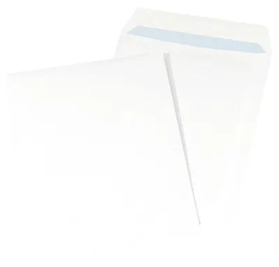 Productafbeelding van Kantoorartikelen: Zelfklevende enveloppen, formaat DIN B4, 250 stuks, afmetingen 250x353 mm