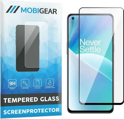 Produktbild von Mobigear Premium  OnePlus Nord 2T 5G Panzerglas Gehärtetes Glas Displayschutz - Hüllenfreundlich - Schwarz