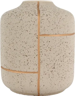 Obrázek produktu pro Gilde Váza, Vlajka, keramika, krémová,Polyuretan2, v. 18 cm, hl. 15 cm výška: 18.00 cm průměr: 15.00 cm 58776