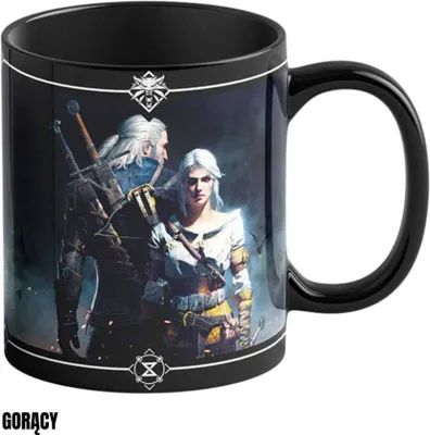 Zdjęcie produktu dla Good Loot The Witcher 3 Art Heat Reveal Mug - Geralt & Ciri 480 ml Czarny