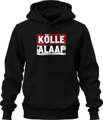 Produktbild von Kölle Alaaf Karneval Köln Fastnacht Karnevalsjeck Kölsche Fasching Uni Hoodie Kapuzenpullover, Schwarz, S